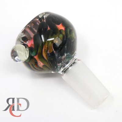 GLASS BOWL GOLD ART THREAD DESIGN BMD117-14MM 1CT